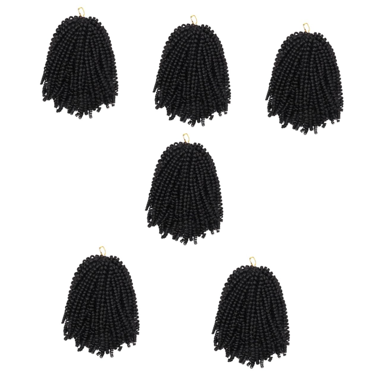 Generic 6 Pcs African Dreadlocks Fashion Headpiece for Black Women and Men Short Dread Wigs Short Dreadlock Wig Crochet Hooks for Hair Fashion Women Hairpiece Miss Hat Bohemia Carney Karen