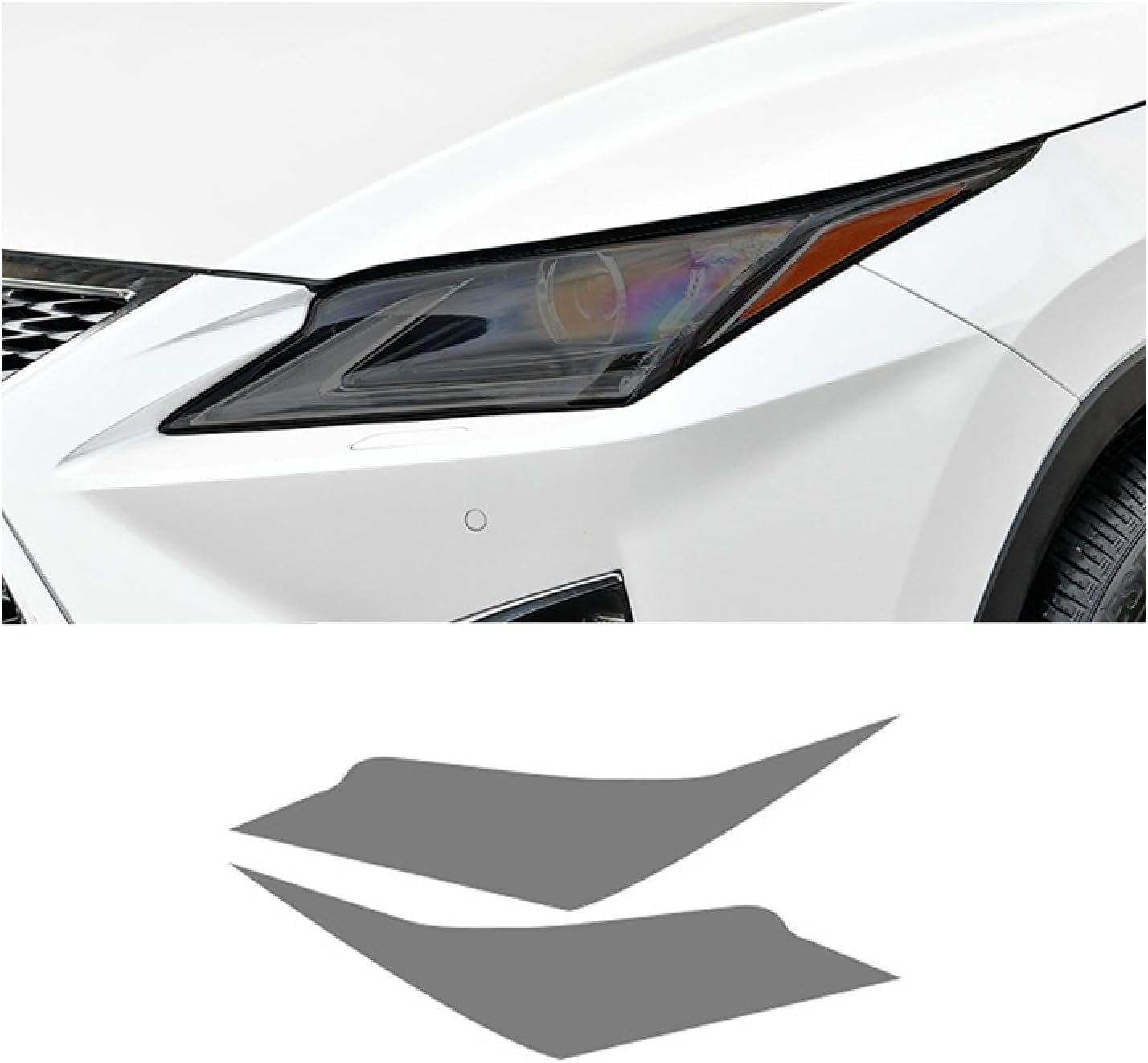 SamLng Car Front Light Film for Lexus RX350 2016 2017 2018 2019 Car Headlight Film Front Light Transparent Blackened Moulding Vinyl Protection Sticker Car Light Film