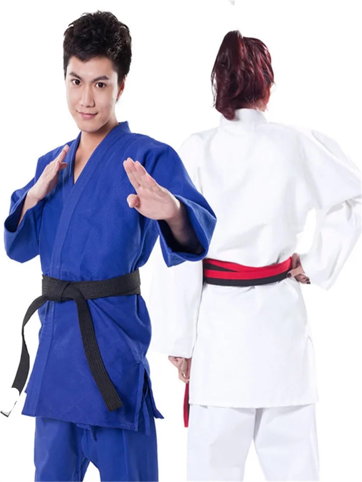 Traje De Judo Uniforme de artes marciales Judo Gi Kimono competición algodón blanco 450gsm tejido único