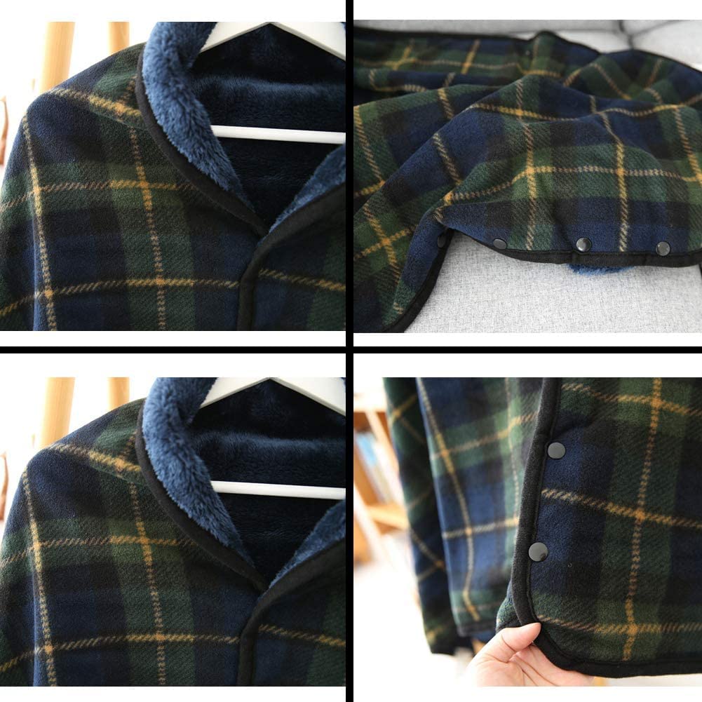Manta para Silla de Ruedas Manta para Silla de Ruedas, Bufanda a Cuadros, Manta Ligera de Invierno para Silla de Ruedas Funda para pies y piernas Saco de Dormir con protección contra el Viento