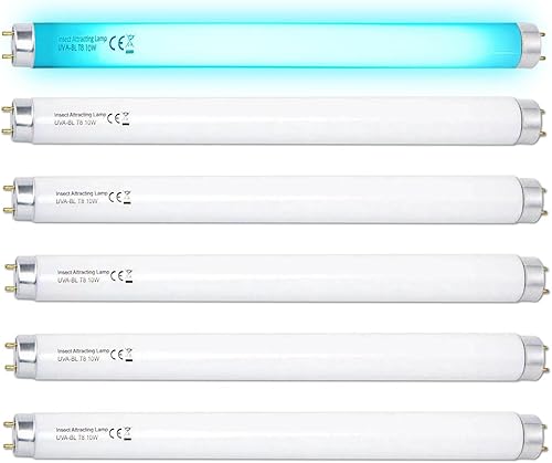 Paquete de 6 bombillas T8F10W BL de repuesto de 10 W, tubo fluorescente de 10 vatios para dispositivo de 20 W, luz negra de 365 nm de 13 pulgadas