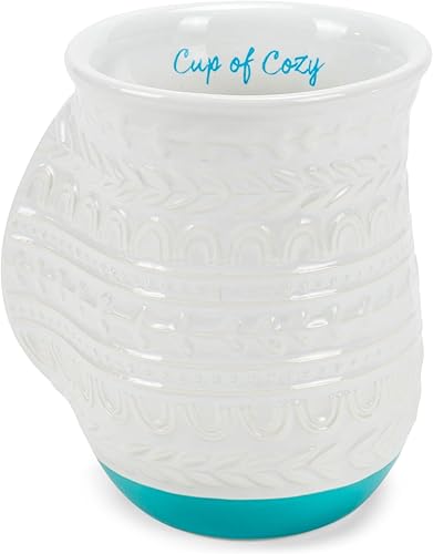 Miniatura 9 de Elanze Designs Cup of Cozy Nordic Knit - Taza de café de cerámica de 14 onzas, arcilla cruda