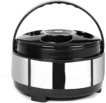 RKR RK Retailer Festive Thermo Steel with Plastic Cover and Bottom Food Warmer Insulated Modern Casserole - 2000ml & 2500ml (Set of 2)