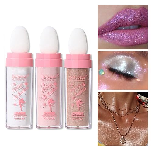 Miniatura 2 de GL-Turelifes Hightlighter Stick Puff Fairy Stick Highlight Powder Glitter Loose Powder Brush Stick Contorneador Polvo Shimming Powder para ojos cara