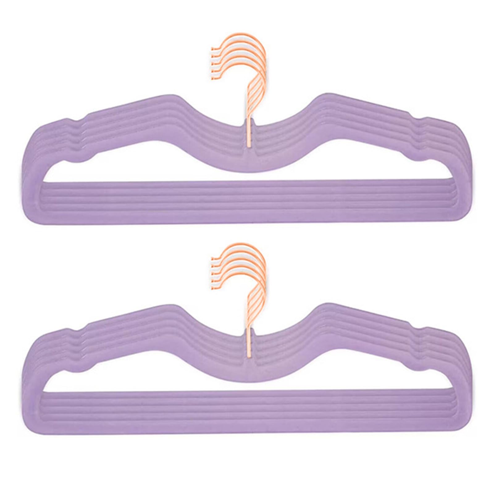 Velvet Hangers 50 Pack, Ultra Slim & Short Neck Hanger, 360 Swivel Hook, Space Saving Durable Non-Slip Felt Hangers,purple A