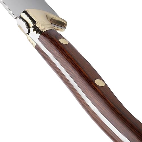 Miniatura 3 de Resafy Sable de champán con caja de regalo, cuchillo de vino espumoso de champán, espada de champán, abridor de champán (marrón rojizo)