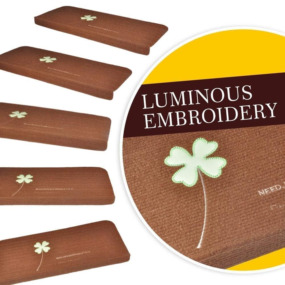Fdit Paquet de 5 Tapis Lumineux Tapis Escalier Tapis Mats Auto-Adhésif sans Colle PVC Antidérapant Plancher Escalier Protecteur Tapis