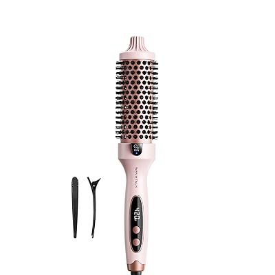 Wavytalk Blowout Boost Thermal Brush, 1.5 inch Heated Round Brush Curling Iron for Blowout Look, Dual Voltage, Ceramic Tourmaline, Ionic Technology, 5 Temperature Settings