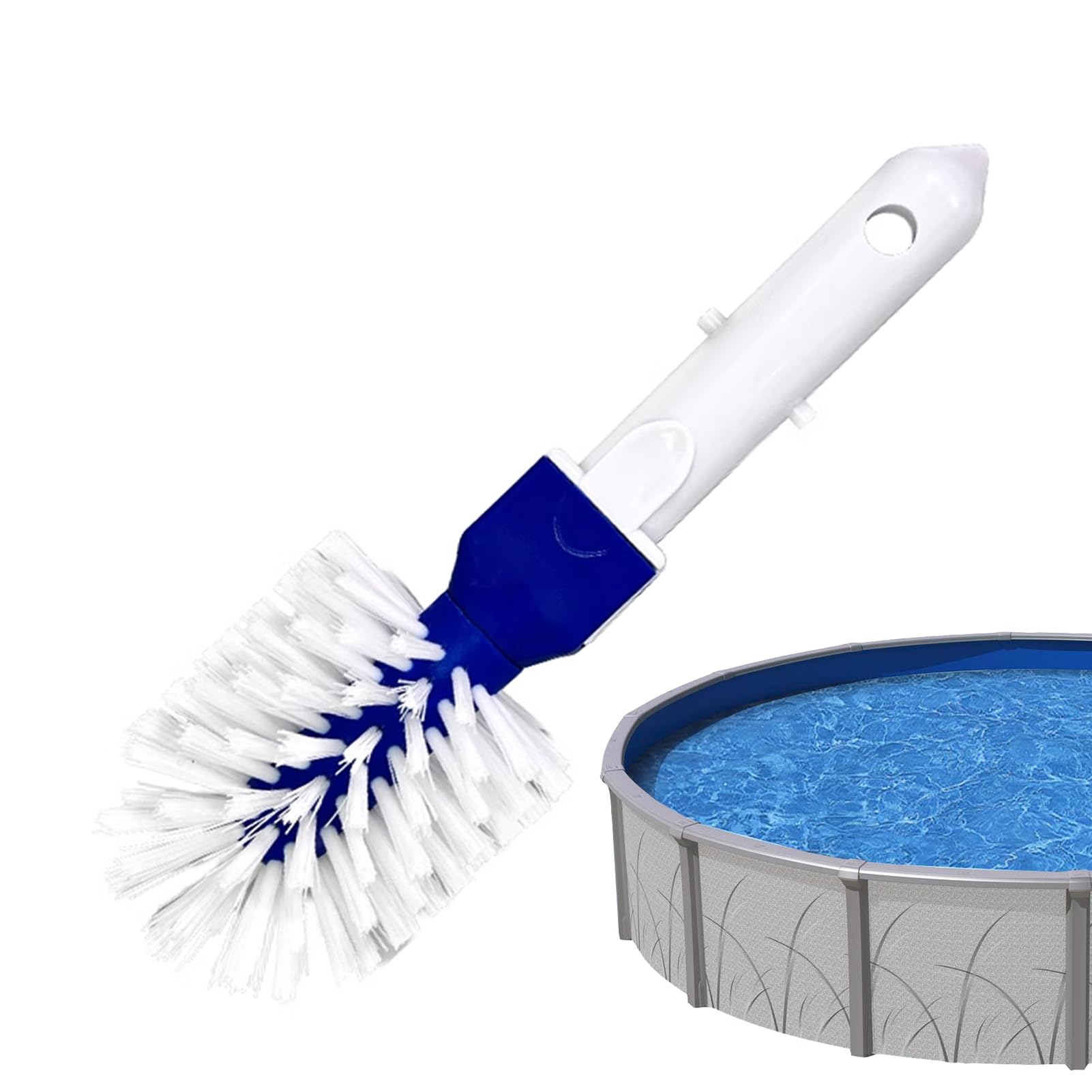 Pool Cleaning Brush Round, Pool Step And Corner Brush, Ground Swimming Pool Brush, Pool Drain Scrub Brush Bath Corner, Pool Cleaning Tool, Flexibility At Your Fingertips For Swimming Pool