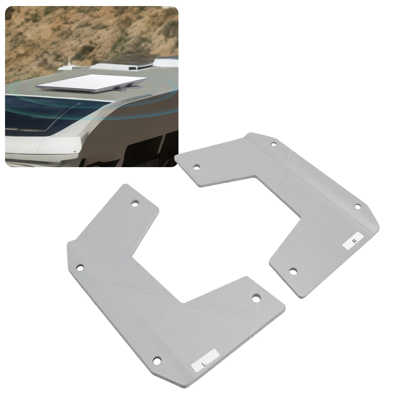 Akozon Soporte de Montaje para Antena Satelital Estándar Gen 3 | Instalación para RV y Exteriores, Compatible con Techos de hasta 0,75 Pulgadas, Aleación de Aluminio, Diseño de Perfil bajo.