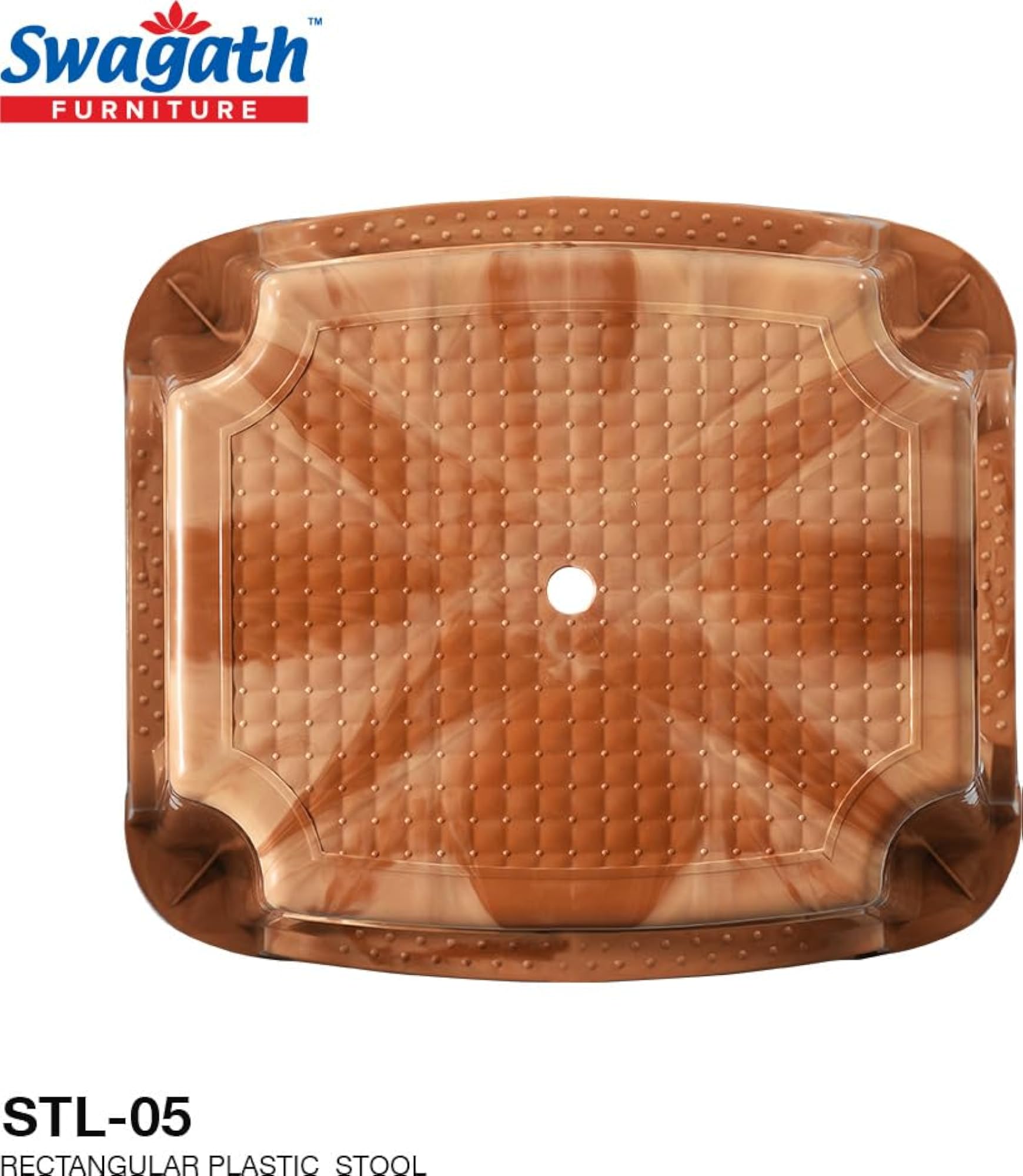 Plastic Rectangular Stool for Outdoor & Cafeteria Use