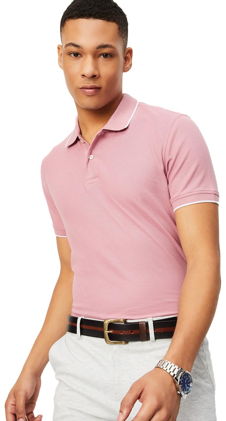 Mens Cotton Blend Solid Regular Fit T-Shirt