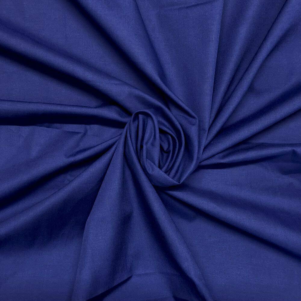 Bini Fabrics Pure Cotton Poplin 33/36" Width, Pure Cotton Poplin Fabric, Blue, Can Be Used for Dresses, Crafting Ect. (2 Meter)