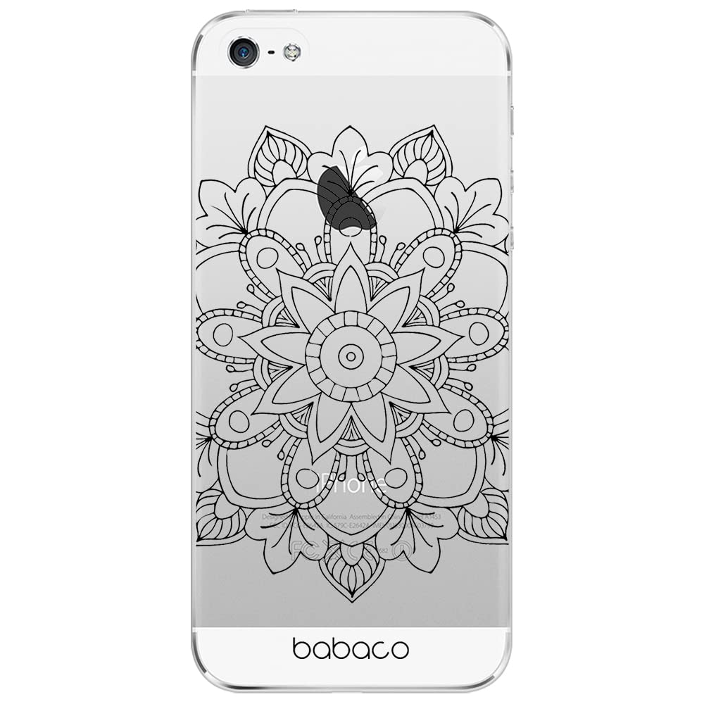 Babaco ERT GROUP mobile phone case for Iphone 5/5S/SE original and officially Licensed pattern Mandalas 006 optimally adapted to the shape of the mobile phone, partially transparent