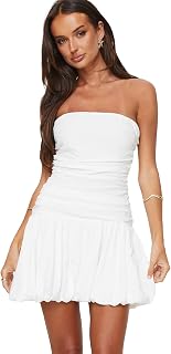 Princess Polly Women's Glamour Girl Strapless Bubble Hem Mini Dress