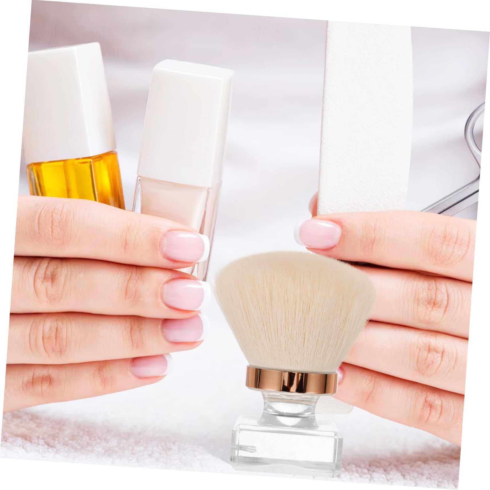 minkissy 5St Nagelbürste Foundation-Pinsel Make-up Pinsel Nagelreiniger Rougepinsel Nagel zum Reinigen runder Kopf Beauty-Tools Reinigungsbürste Puderpinsel Aromatherapie Kunstfaser