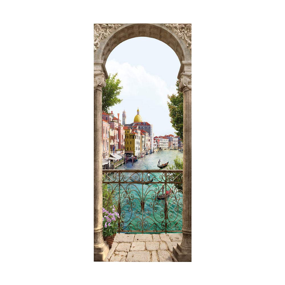Deursticker 3D Uil Zelfklevende Muurschildering Woondecoratie Muurstickers Slaapkamer Woonkamer Verwijderbare Poster Art Stickers 90x200cm