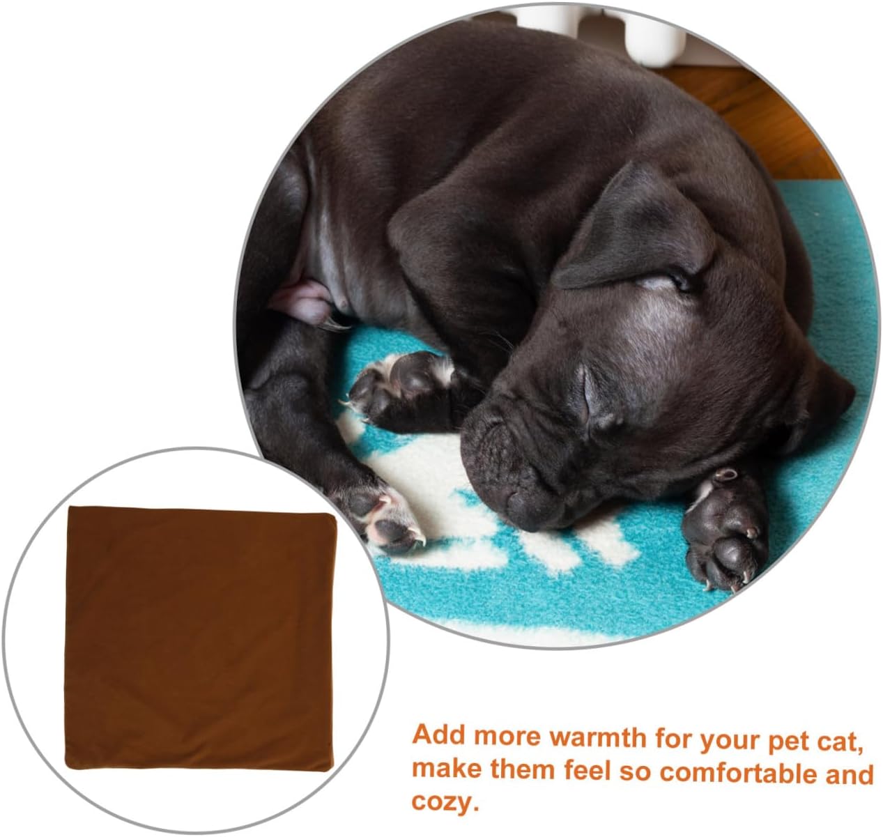 Kisangel Pet Heating Pad Cover Cozy Electric Heated Blanket Protector for Dogs Cats Soft and Durable for All Seasons Protects Against Chewing and Scratching