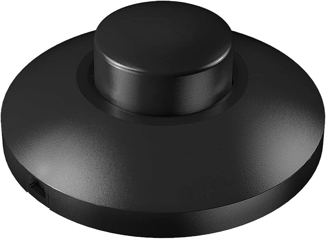 iolloi-Inline LED Dimmer 50W, Push On/Off Rotary Trailing-Edge Dimmer Switch For Dimmable LED, Incandescent and Halogen Bulbs, Rewireable Cord Dimmer, Not for Foot!