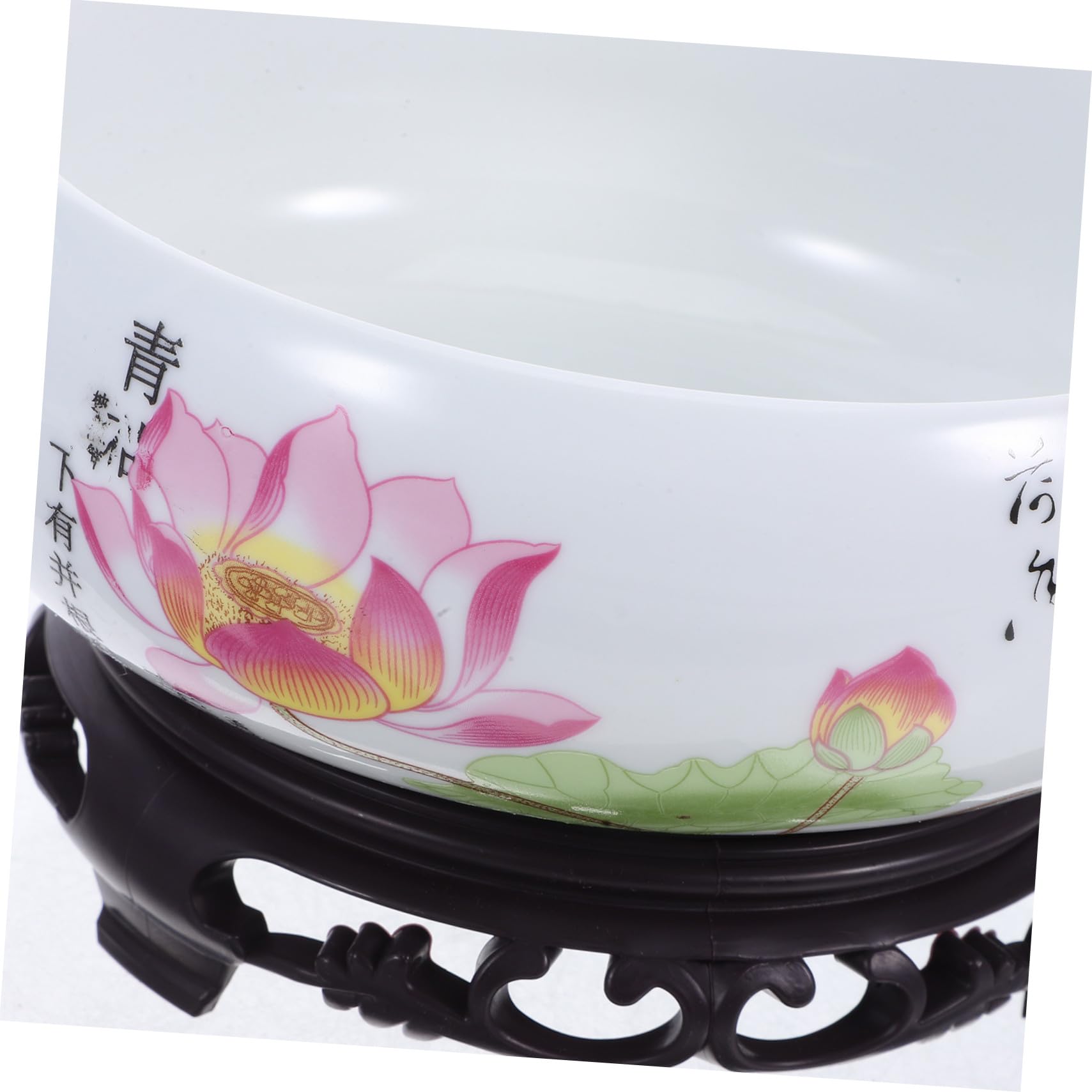 TOYANDONA Ceramiczny Ozdobny Doniczka Do Kwiatów Wodnych z Motywem Lotosu Bezotworowy Hydroponiczny Rośliny Wodne z Podstawką Niebiesko Biała Porcelana Do Dekoracji Wnętrz