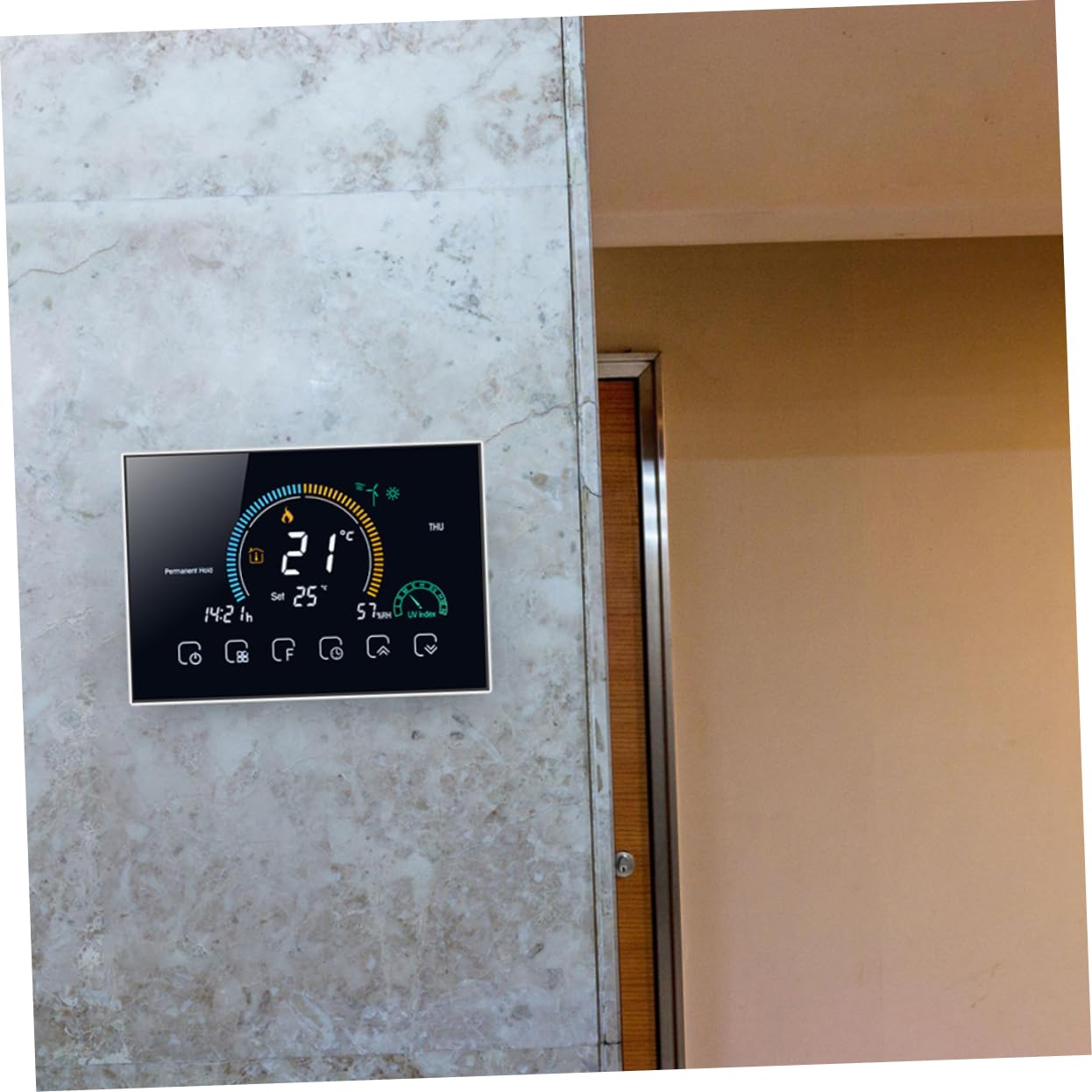 DOITOOL Termostato Inteligente Para Calefacción De Suelo Termostato Digital Doméstico Controlador De Temperatura Para Sistema De Suelo Estándar Función De Ahorro De Energía Para Uso
