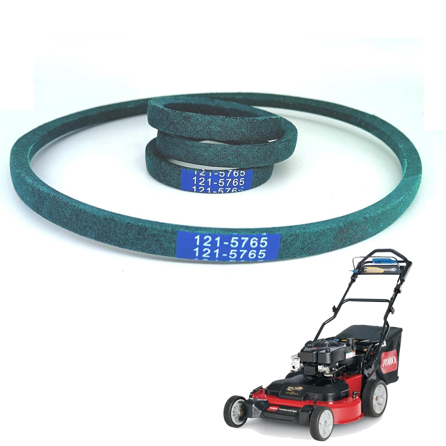 Jzenol Mower Belt 20978, 22205TE, 22210, 20200, 20199, 20975, 20976, 20977 (2 Pack) for Toro 121-5765 Timemaster Turfmaster 30" Mower