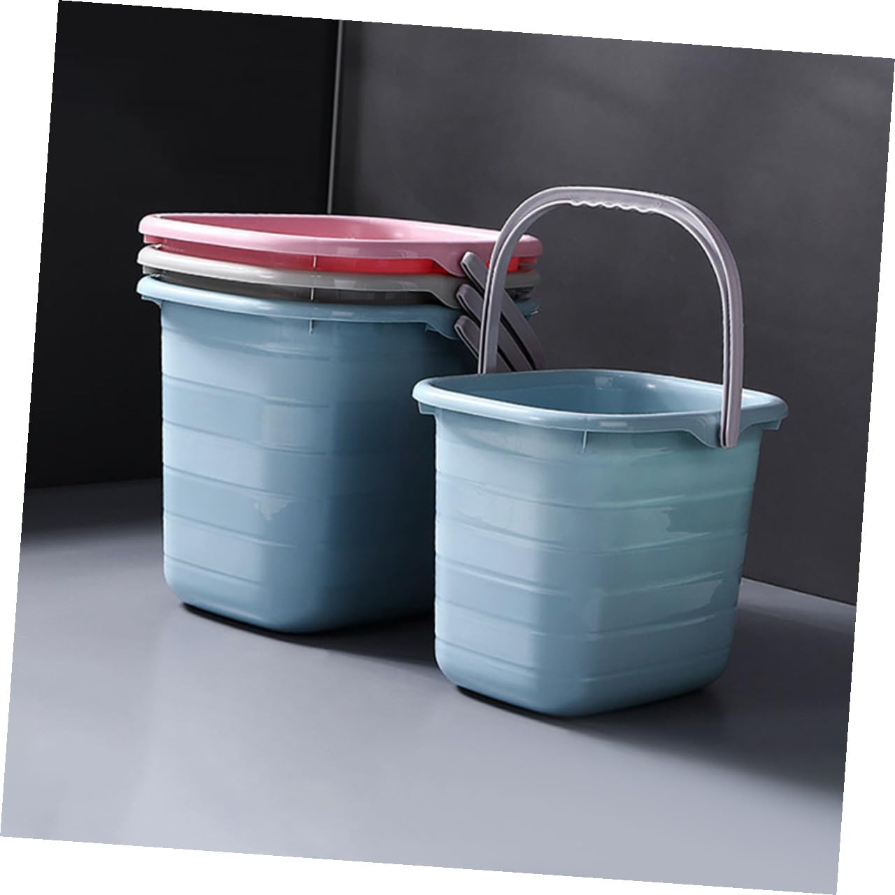 CLISPEED Secchio di Plastica Multifunzionale Manico 11l Piccolo Contenitore D'acqua per Uso Domestico e Giardinaggio Facile da Trasportare e Lavare