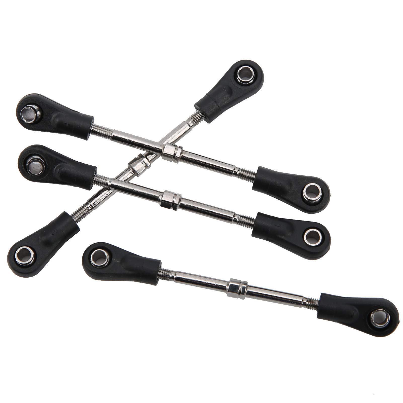 Asta di Collegamento Superiore Posteriore Regolabile con Tirante dello Sterzo RC da 4 Pezzi per Auto Fuoristrada 1/10 RC