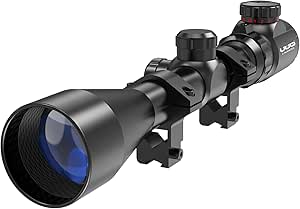UUQ 3-9×40 Rifle Scope Fits 11mm Free Mounts, with Red/Green Illumination and Rangefinder Reticle - Includes Batteries, Waterproof and Fog-Proof (Fit 11mm Dovetail Rail)