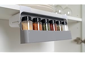 AEB Home & Lifestyle Expandable Slide-Down Spice Rack, Organize Seasonings & Bottles