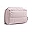 BAGSMART Puffy Makeup Bag, Wide Opening Cosmetic Bag Compact & Spacious, Water-Resistant Travel Organizer Pouches for Women (Baby Pink)