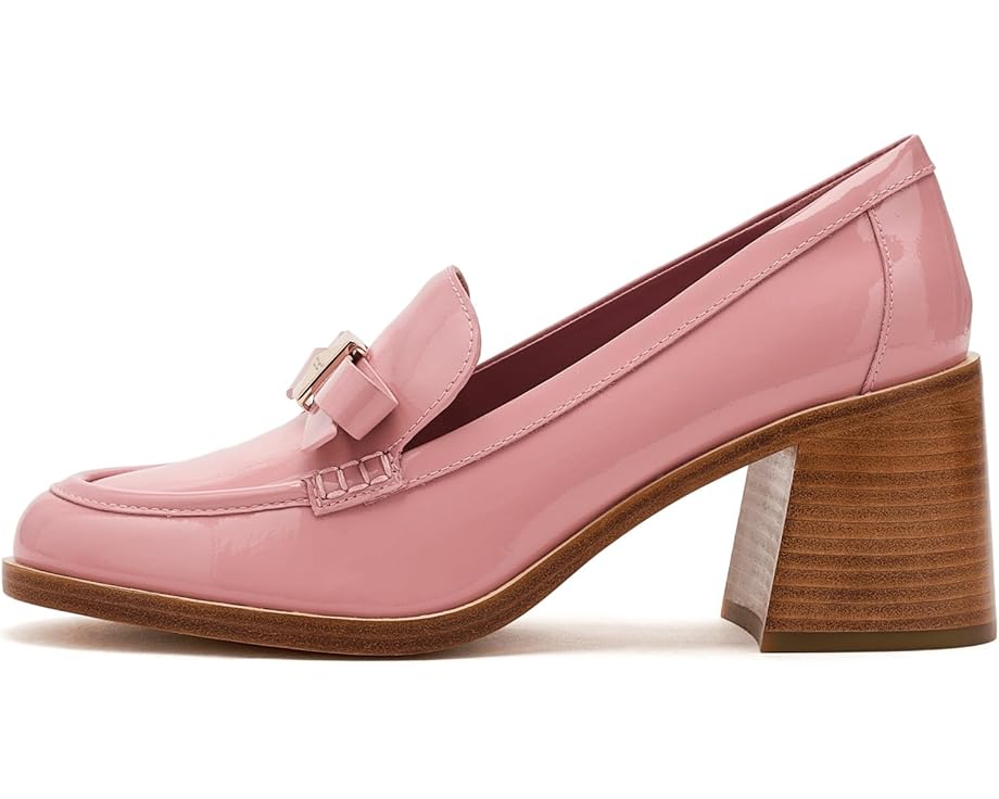 Kate Spade New York Deco Bow Patent Leather Heeled Loafers - Left View