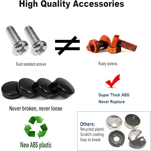 Miniatura 7 de Marco de soporte para matrícula de remolque, soporte de aluminio resistente para camiones, remolques, caravanas, barcos, 1 paquete de placas