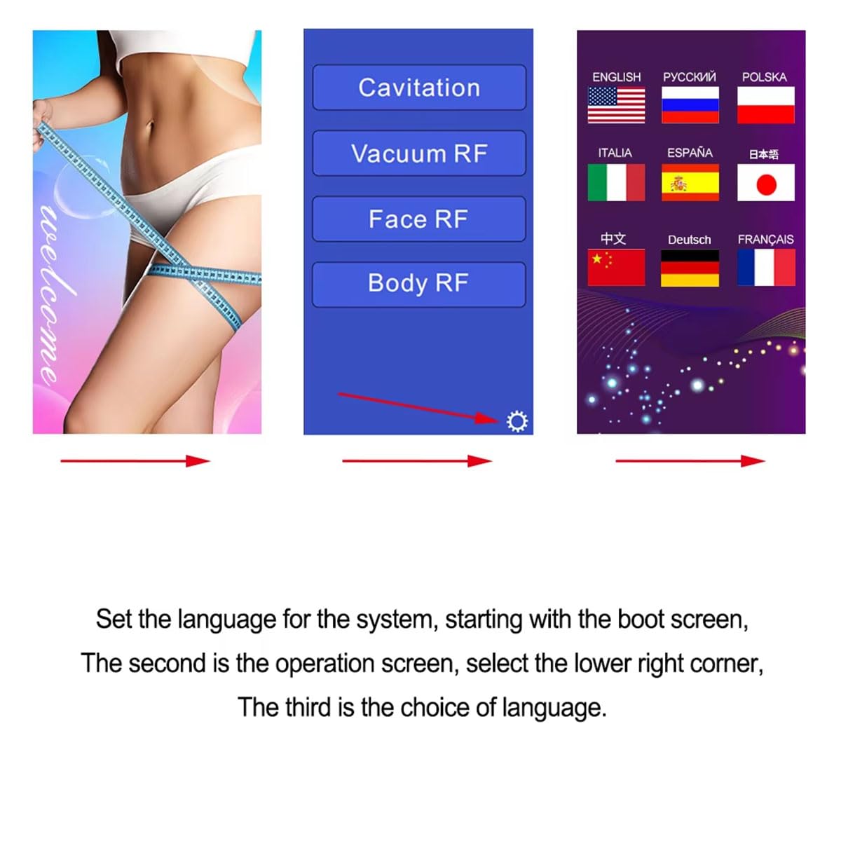 4 in 1 Radiofrequenza Cellulite 40k Massaggiatore Anticellulite Macchinario Radiofrequenza Corpo per Dimagrire Professionale per la bellezza del viso addome, glutei e cosce