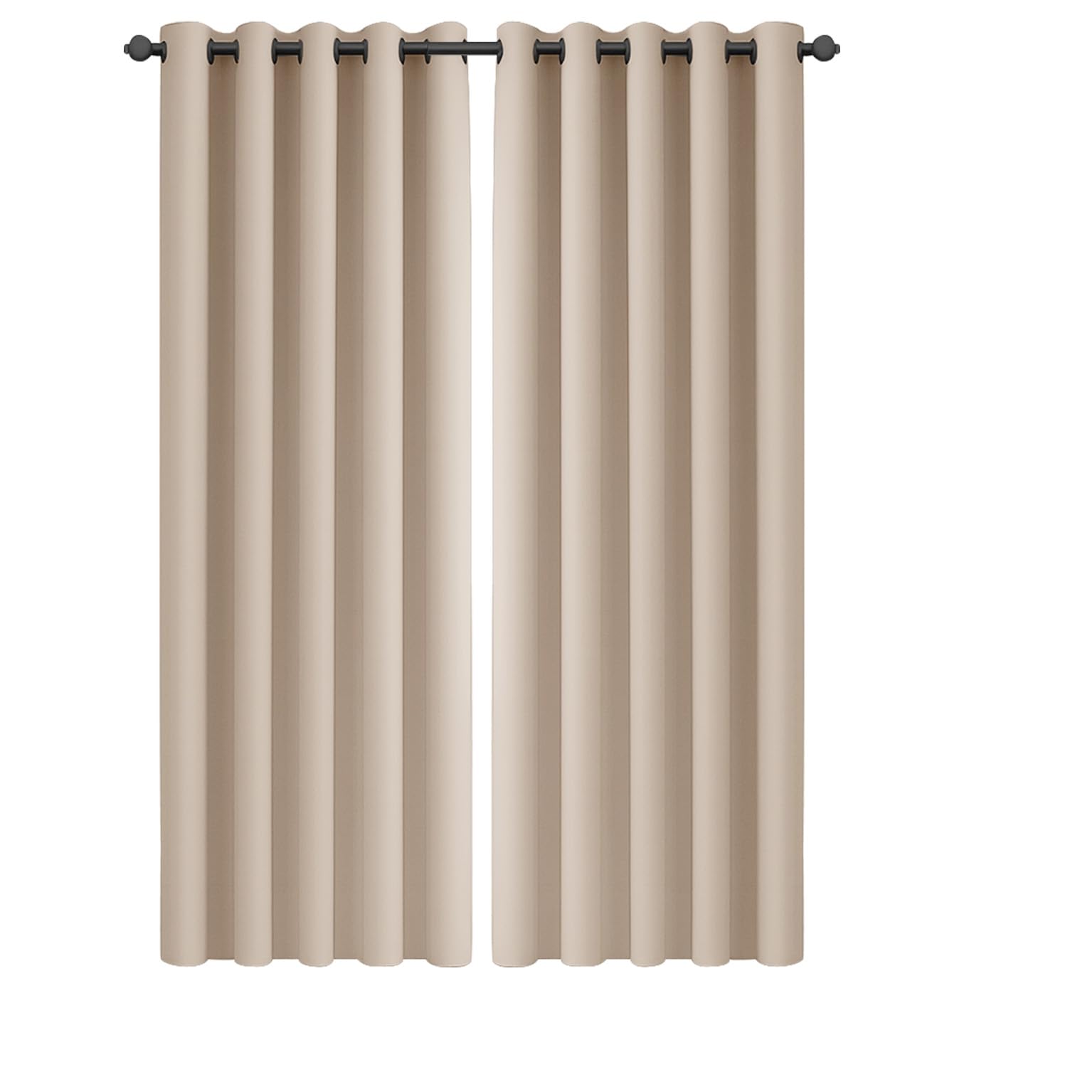 Ir Imperial Rooms Cream Imperial Rooms Eyelet Blackout Curtains For Living Room 90X90 Inch Curtains For Bedroom Energy Saving Thermal Curtain 2 Panels With Tiebacks