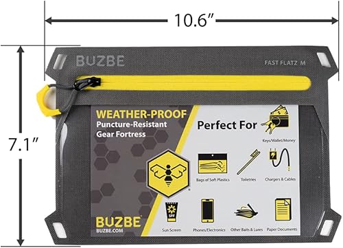 Miniatura 2 de BUZBE Fast Flatz - Bolsa para engranajes, bolsa con cremallera resistente a la intemperie, bolsa de herramientas, bolsa de cebo, bolsa organizadora