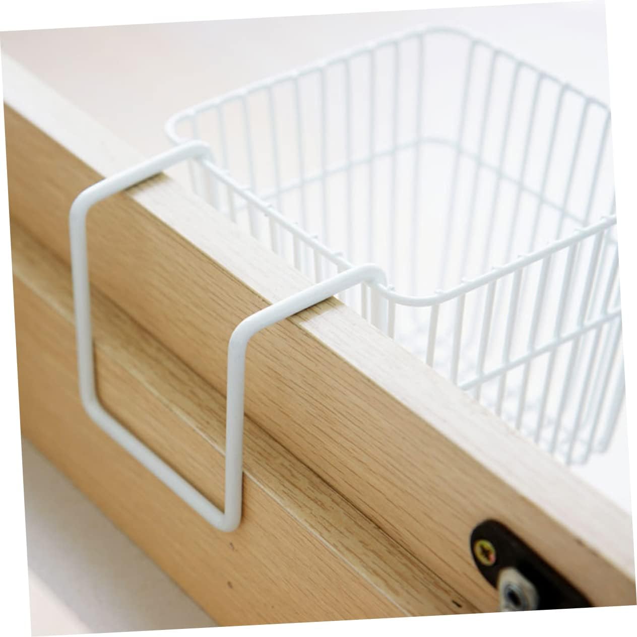 DOITOOL 2 Pcs Storage Rack Wall Baskets for Storage Decorative Shelf Bracket Wire Hanging Baskets Wall Wire Office Hanging Home Decor Storage Rack Blush