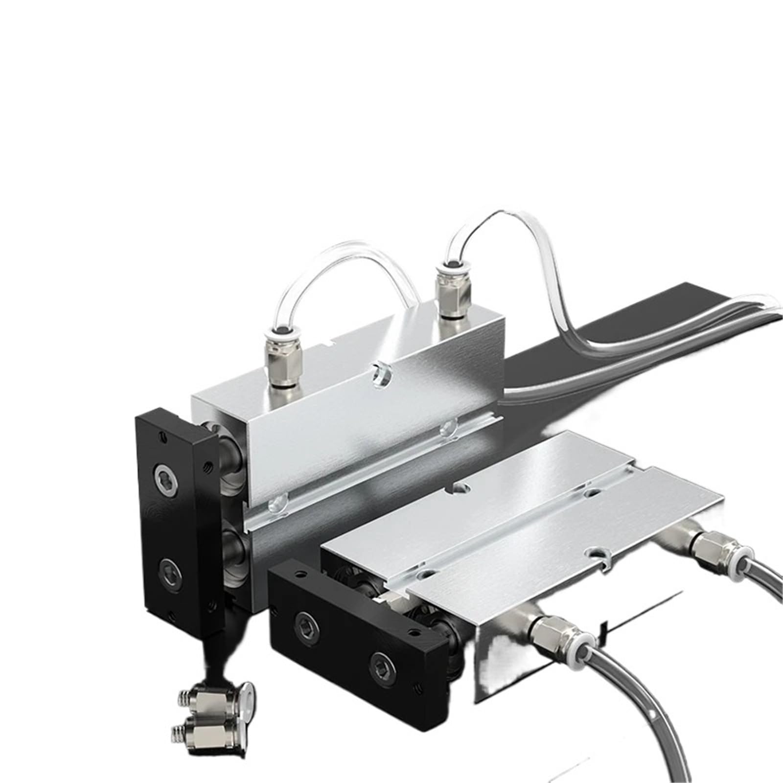 Jwseo Stroke 20Mm Pneumatic Cylinder Double Twin-Rod Air Cylinder 10 16 20 25 32Mm Aluminum Alloy Stroke 30 40 50 60 80 100Mm(,Tn10)