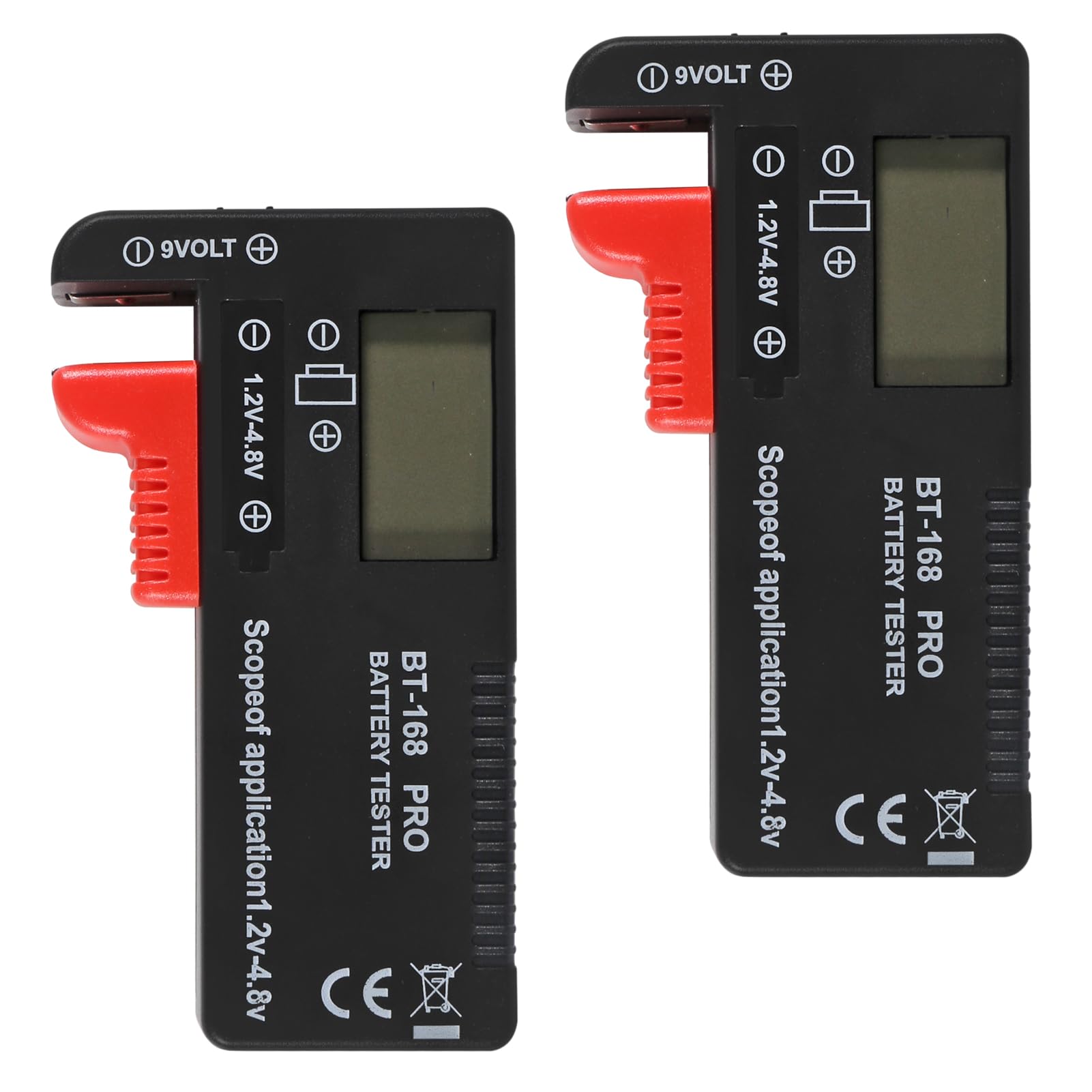 UMLIFE 2 Pack Battery Tester，Digital LCD Universal Battery Tester (Model: Bt - 168 PRO), Portable Battery Checker Battery Tester for AA AAA C D 9V 3.7V 1.5V Button Cell Household Batteries Model-image-17