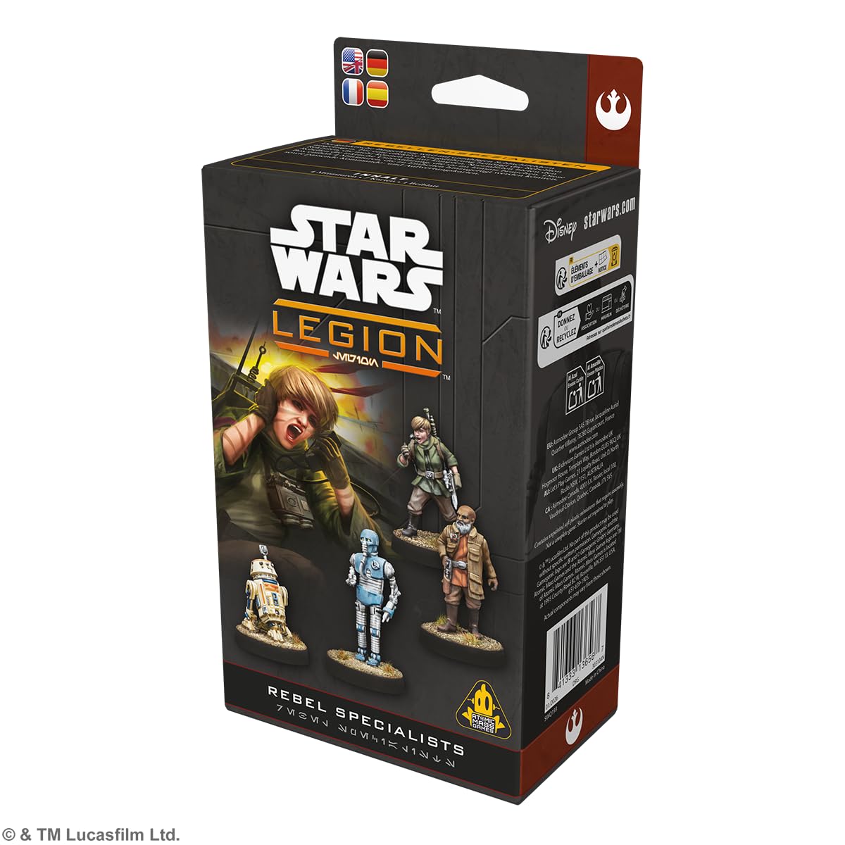 Atomic Mass Games | Star Wars: Legion Rebel Specialists | Espansione Per Gioco Di Miniature, 4 Miniature, Carte Comando E Upgrade | 2 Giocatori | 90 Minuti