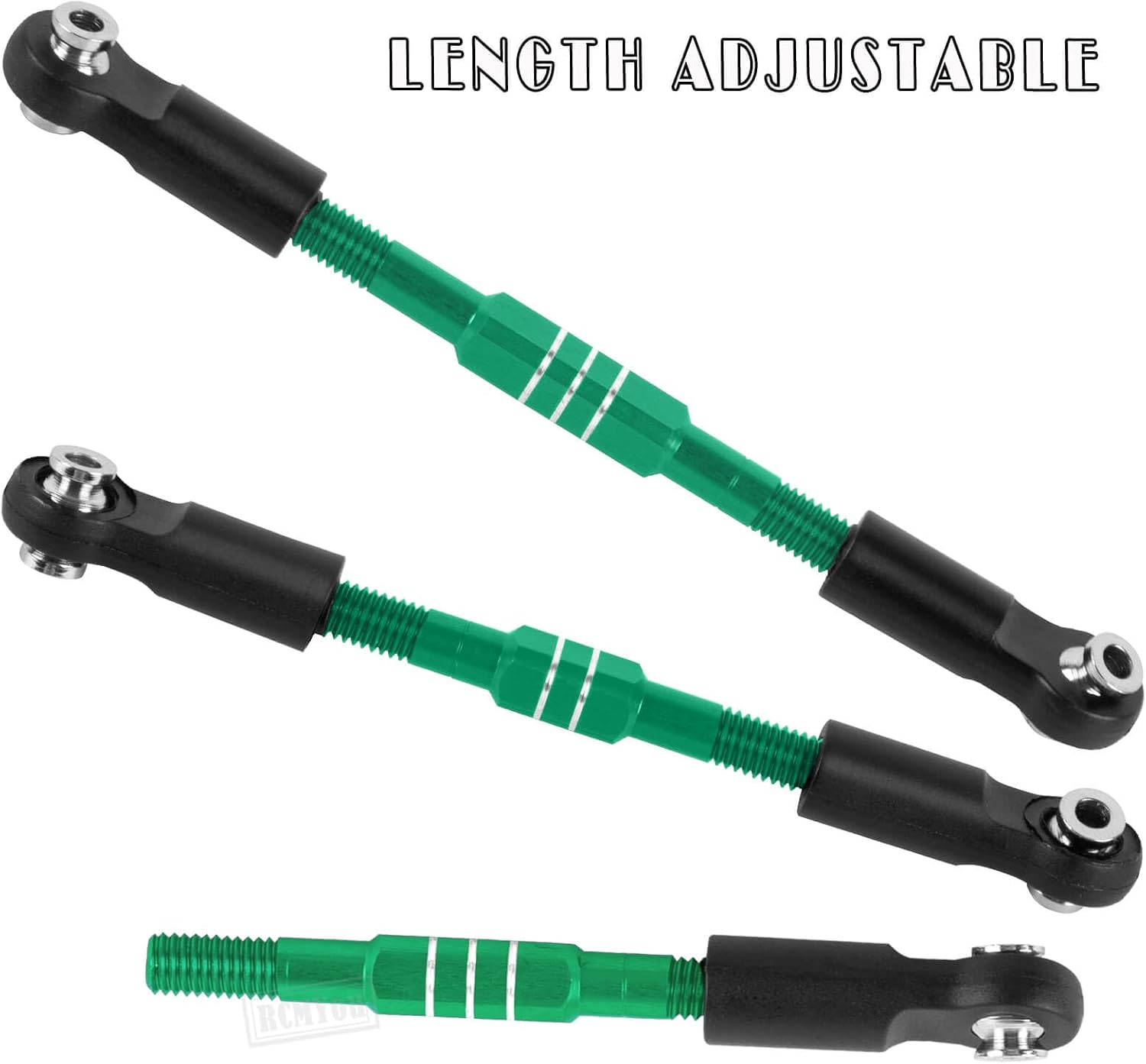 RC Turnbuckles Camber Links Upgrades Part for 1/10 Big Rock V3 3S BLX / 1/8 Typhon 3S BLX/Mega 550,Aluminum Turnbuckles Camber Links Hops Up,Green (not for Big Rock V1/V2)