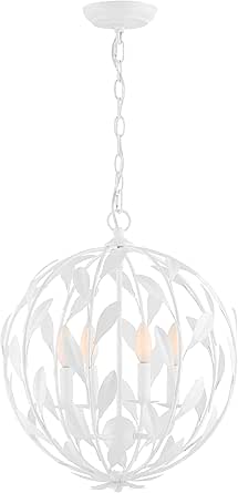 Crystorama Broche 4 Light Matte White Mini Chandelier
