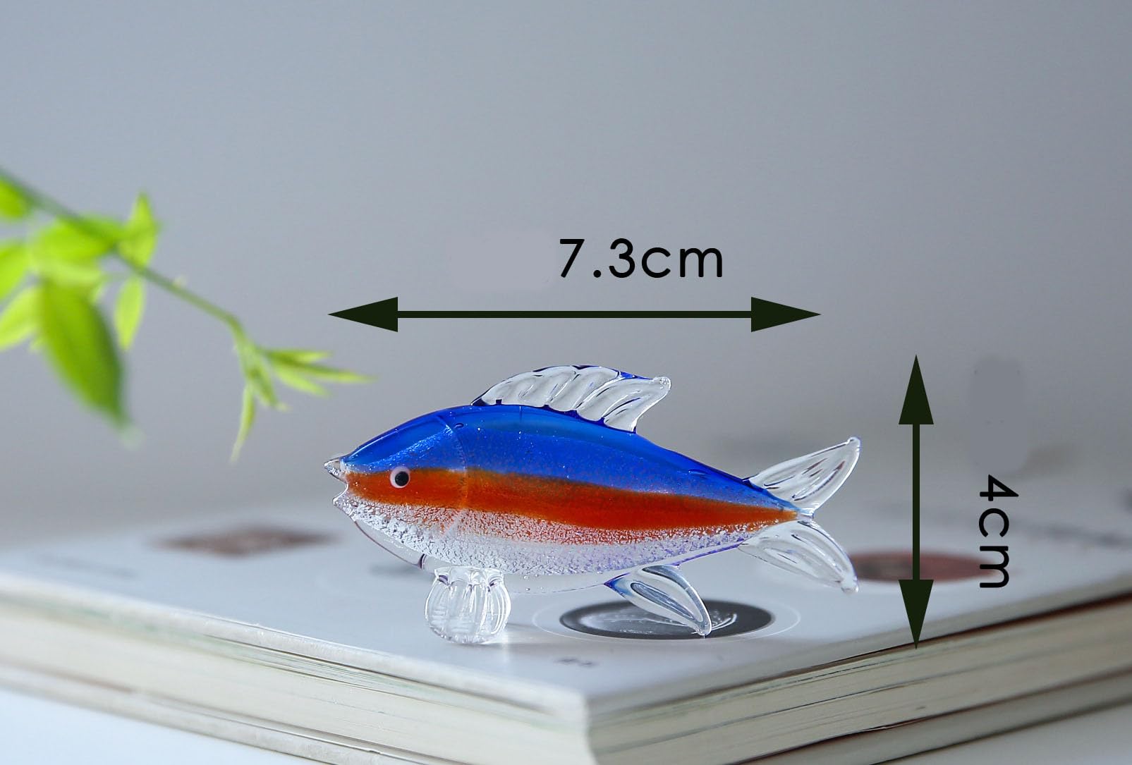 Amazon.co.jp: 熱帯魚 置物 オブジェ ガラス クリスタルホーム ガラス 