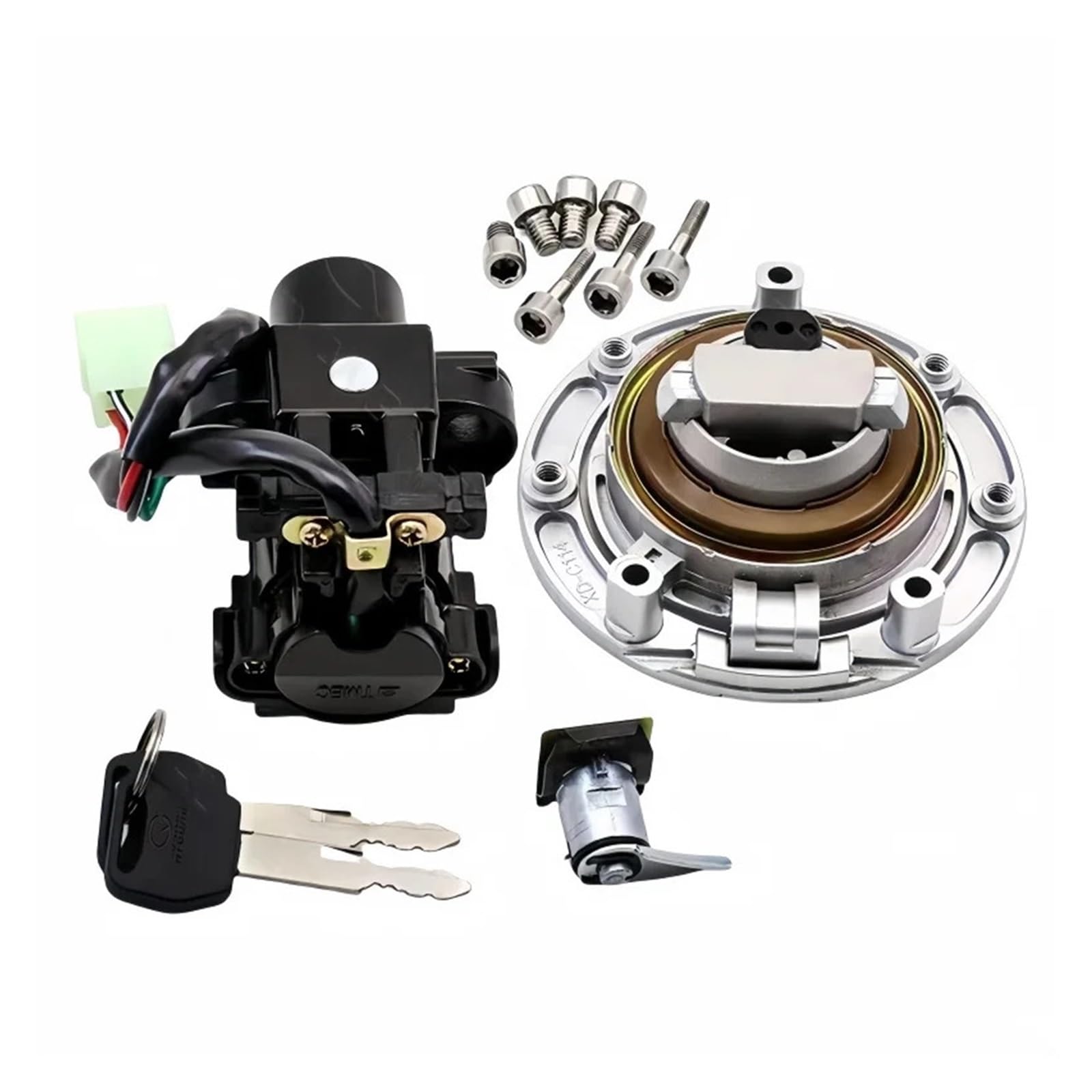 Juego De Llave Bloqueo Interruptor Encendido Y Tapa Combustible Para Compatible con Honda CB400 CB 400 1993-1998 Llave de bloqueo de asiento y tapa de combustible