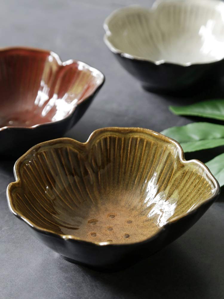 Cuenco de Ensalada de cerámica, Cuencos de Pasta, Conjunto de Cuencos de Ensalada, tazón Grande para Comer, Cuencos, Cuencos apilables con Juego de 2 (Color : Brown)
