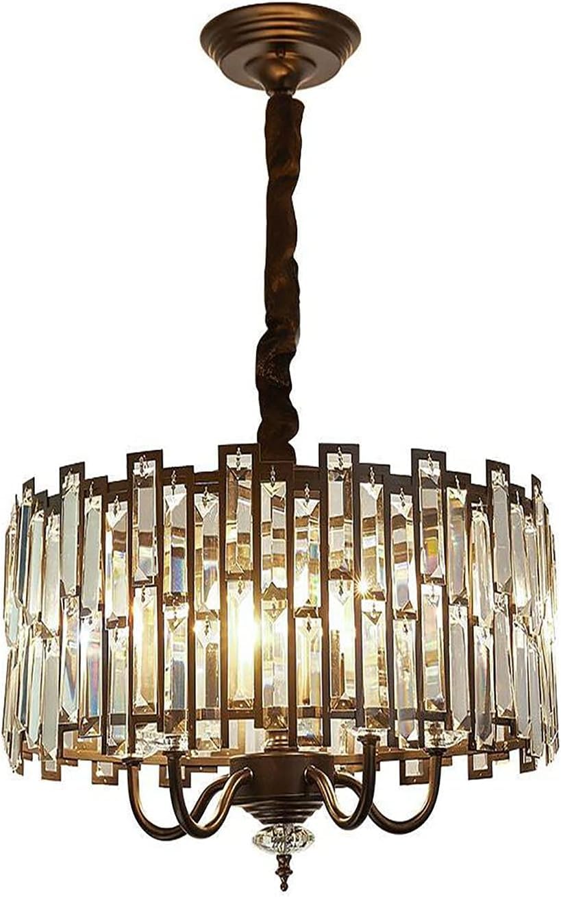 LYMSXAZOU Contemporary Black Crystal Light Chandelier - Elegant Ceiling Fixture for Bedroom or Dining Room