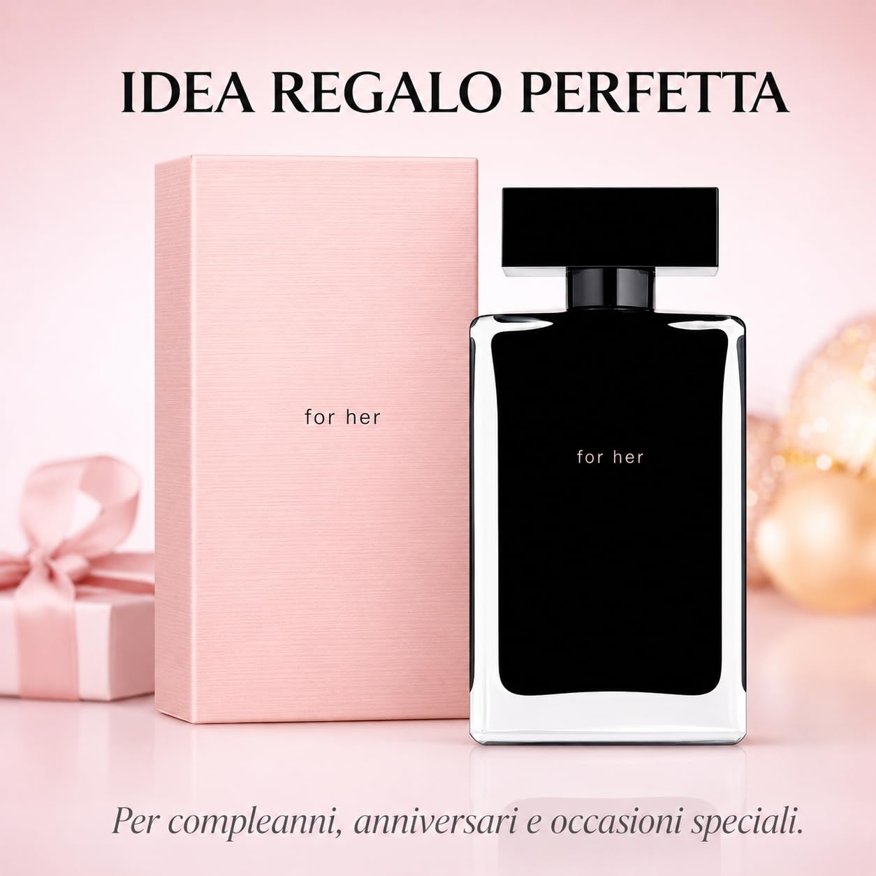 Narciso For Her Eau de Toilette, 100 ml, Profumo Femminile Elegante e Sensuale – Fragranza Floreale Muschiata con Note di Muschio e Patchouli – Eau de Toilette Spray