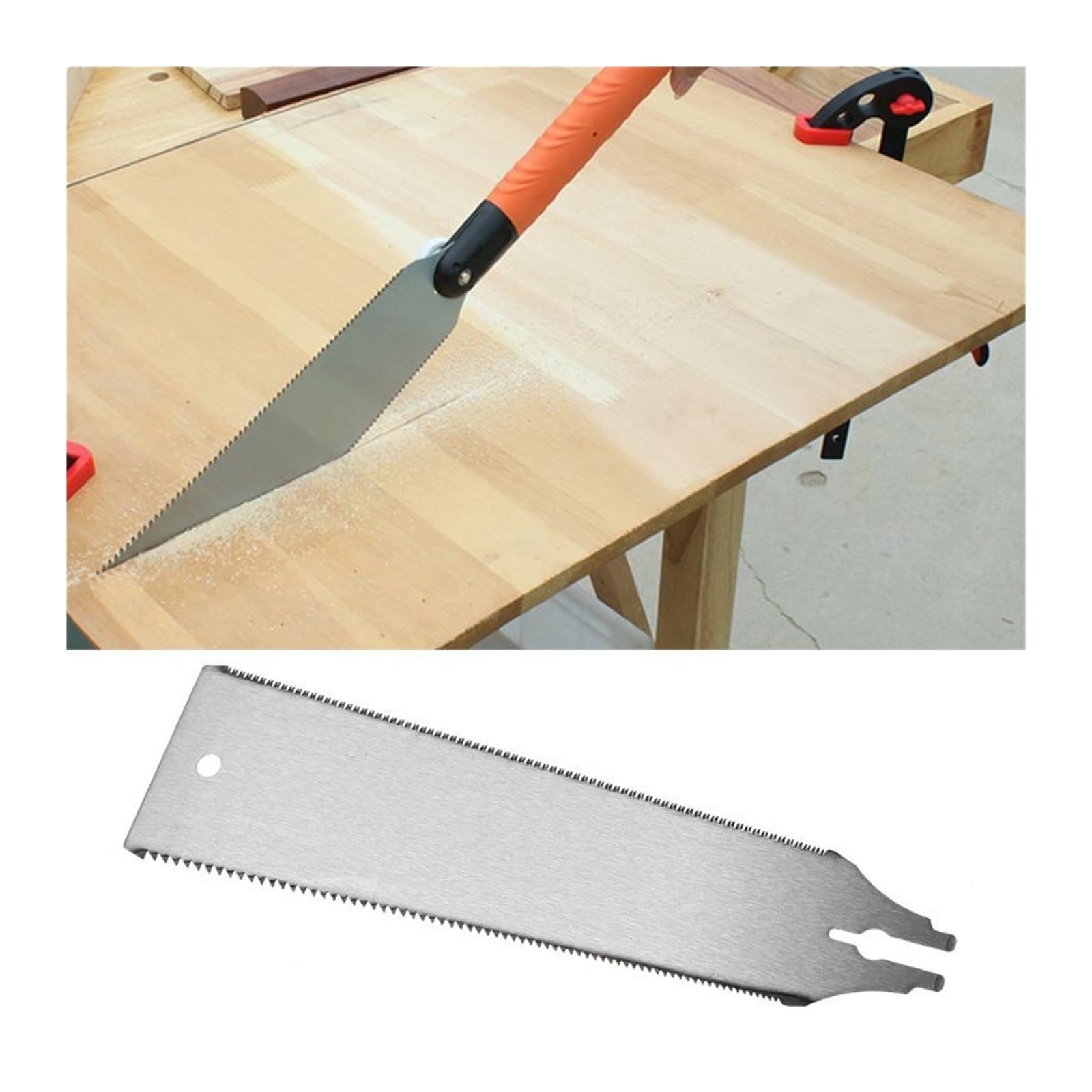 Reemplazo de Hoja de Sierra Manual 250D Diente Fino Flexible Carpintería Hogar PVC ABS Tubería Recorte de jardín Bambú (Size : 250D)