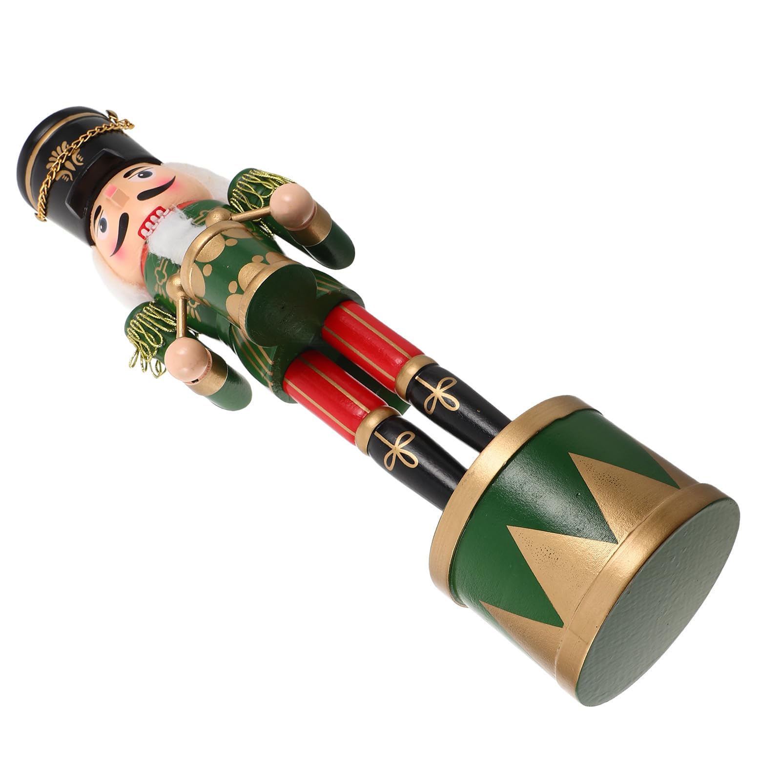 Casse-Noisette soldat en bois vert sculpté main décor de table