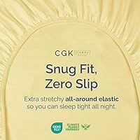 Vista 356 de King Fitted Bed Sheet - Bottom Single Fitted Sheet Only - Ultra-Soft Hotel Luxury Bedding w/ 8-16 Inch Deep Pockets - Breathable, Cooling & Wrinkle